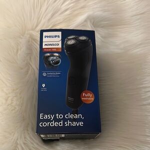 Philips Black Shaver Corded Easy Clean